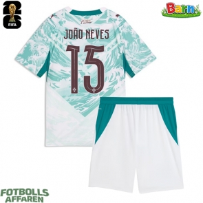 Portugal Joao Neves #15 Bortaställ Barn VM 2026 Kortärmad (+ Korta byxor)